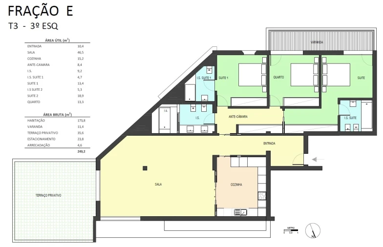 Apartamento T3 para Venda em Santa Clara Planta 1