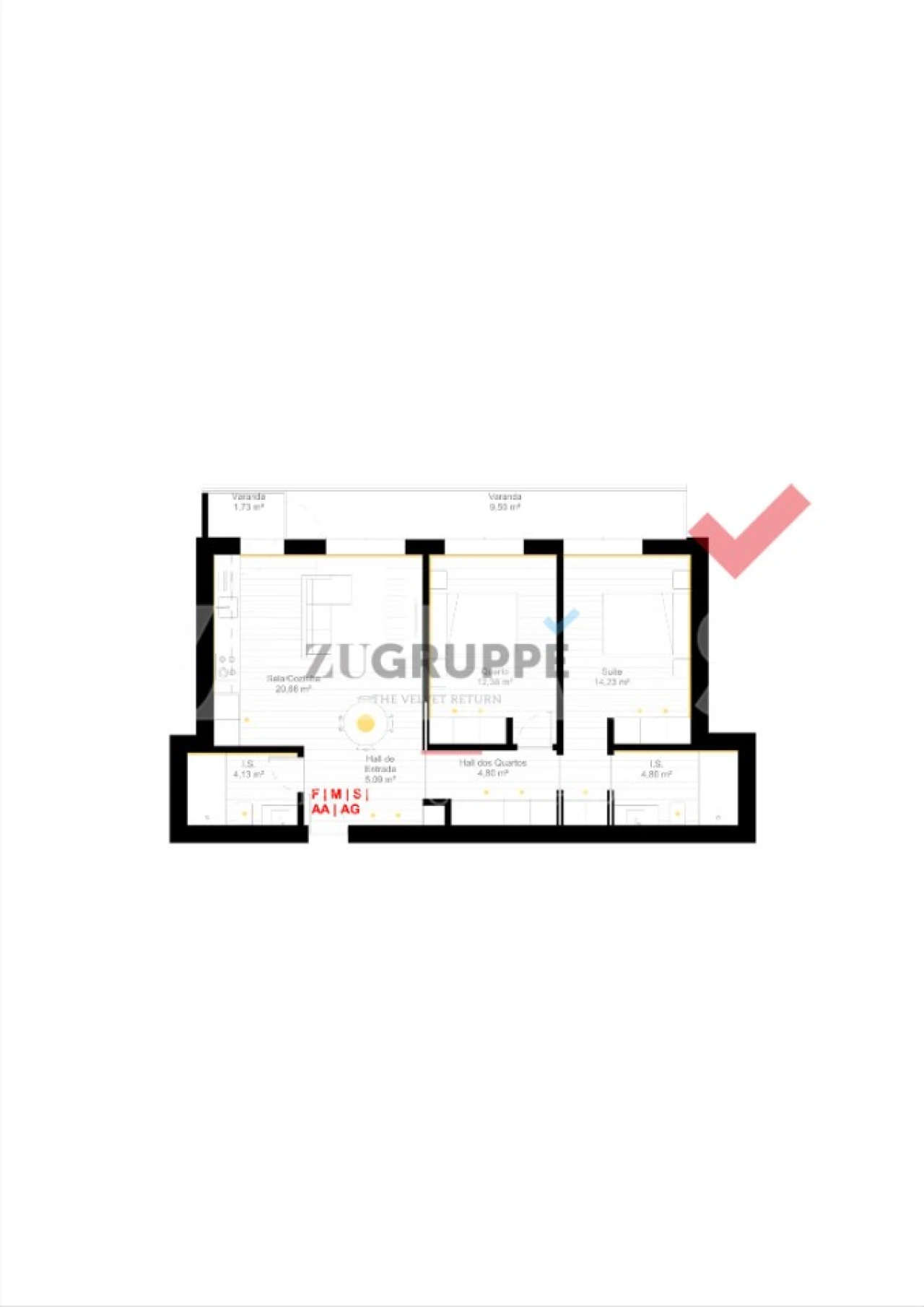 Apartamento T2 para Venda em Glória e Vera Cruz Foto 24