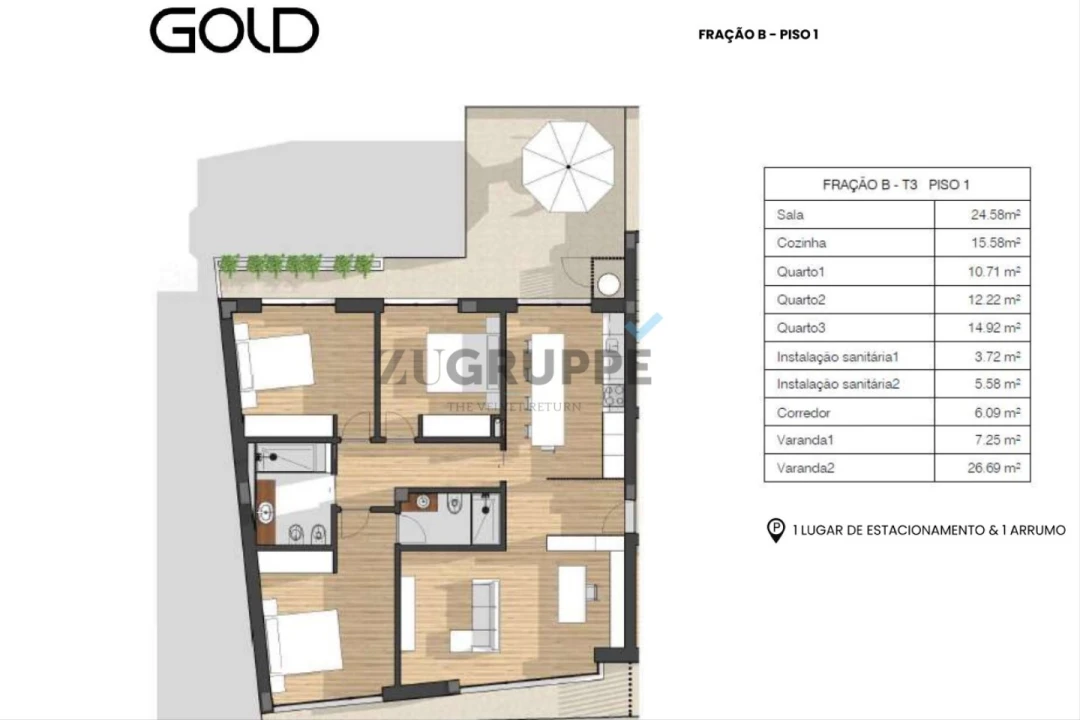 Apartamento T3 para Venda em Glória e Vera Cruz Foto 2