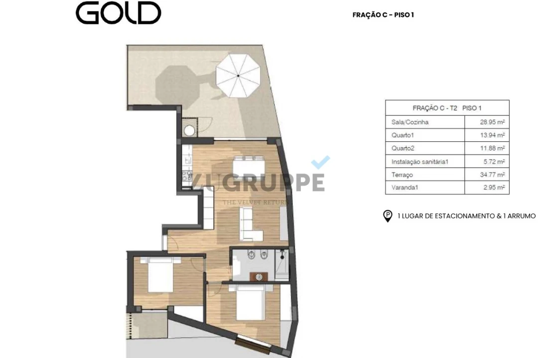 Apartamento T2 para Venda em Glória e Vera Cruz Foto 5