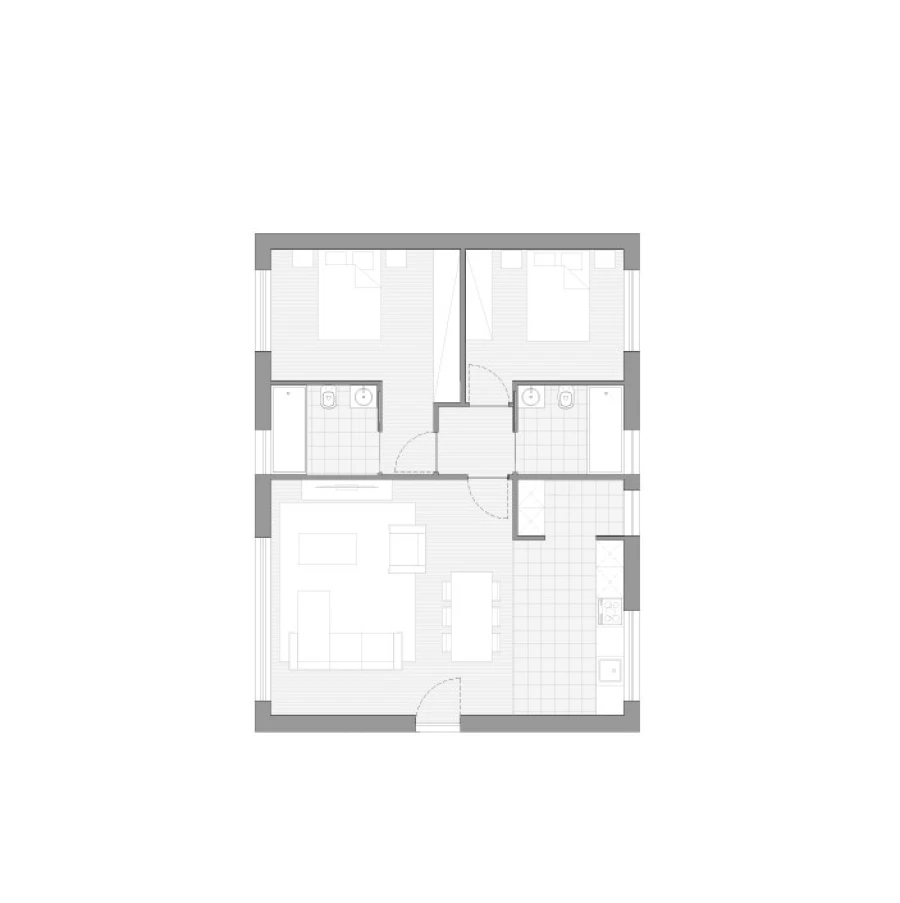 Apartamento T2 para Venda em Infias Planta 1