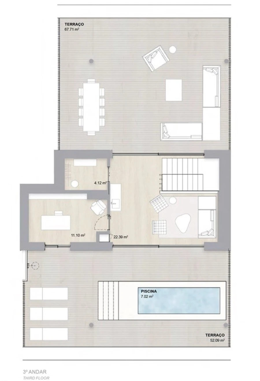 Apartamento T3 para Venda em Cedofeita, Santo Ildefonso, Sé, Miragaia, São Nicolau e Vitória Planta 2