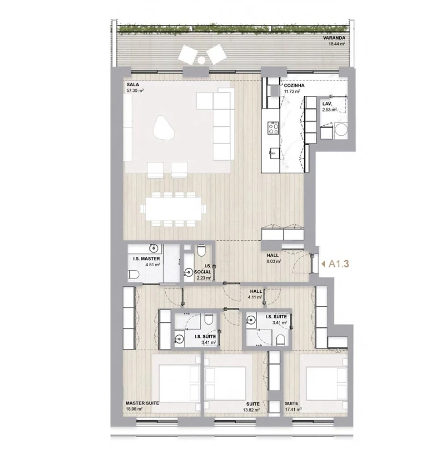 Apartamento T2 para Venda em Cedofeita, Santo Ildefonso, Sé, Miragaia, São Nicolau e Vitória Planta 1