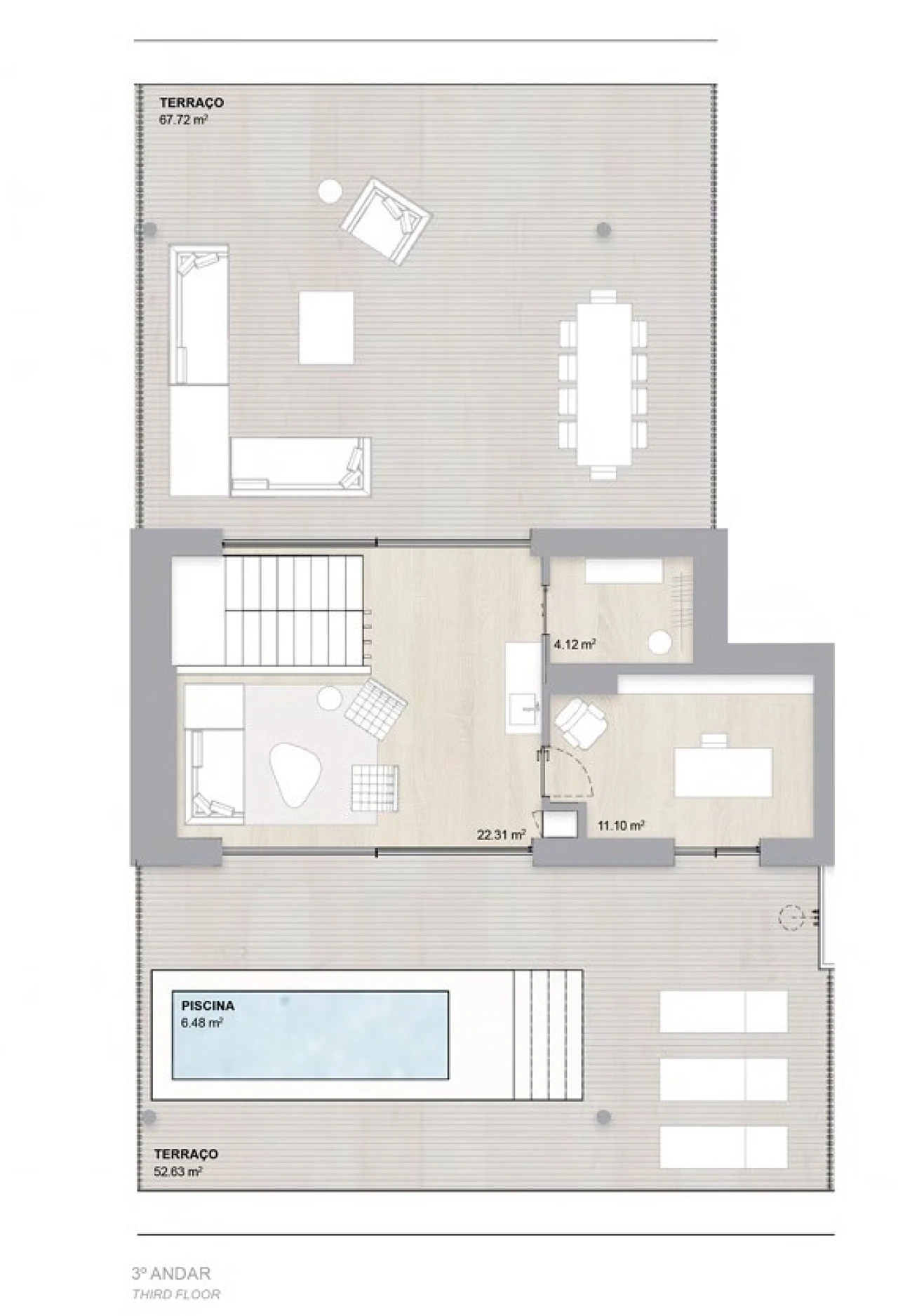 Apartamento T3 para Venda em Cedofeita, Santo Ildefonso, Sé, Miragaia, São Nicolau e Vitória Planta 2