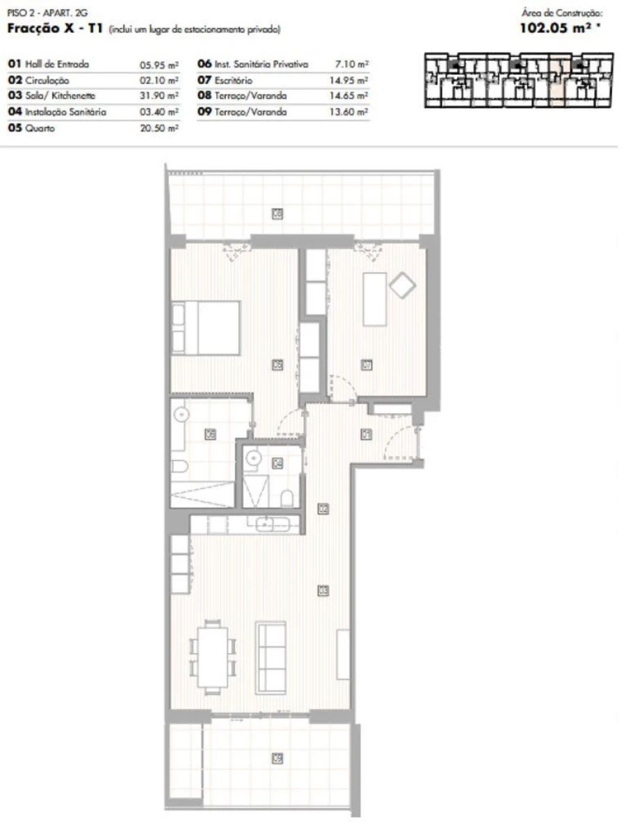 Apartamento T1 para Venda em Lagos (São Sebastião e Santa Maria) Foto 12