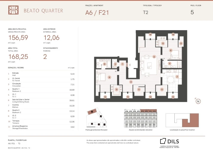 Apartamento T2 para Venda em Beato Planta 1
