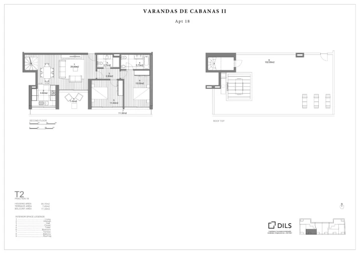 Apartamento T2 para Venda em Conceição e Cabanas de Tavira Planta 1
