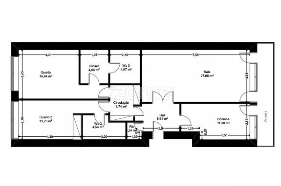 Apartamento T2 para Arrendamento em São Vitor (Braga) Foto 47