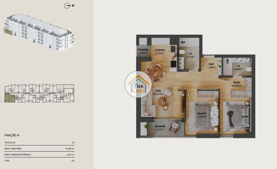 Apartamento T2 para Venda em Requeixo, Nossa Senhora de Fátima e Nariz Foto 20