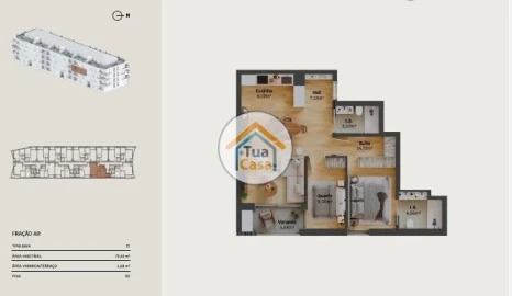 Apartamento T2 para Venda em Requeixo, Nossa Senhora de Fátima e Nariz