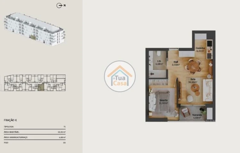 Apartamento T1 para Venda em Requeixo, Nossa Senhora de Fátima e Nariz Foto 20