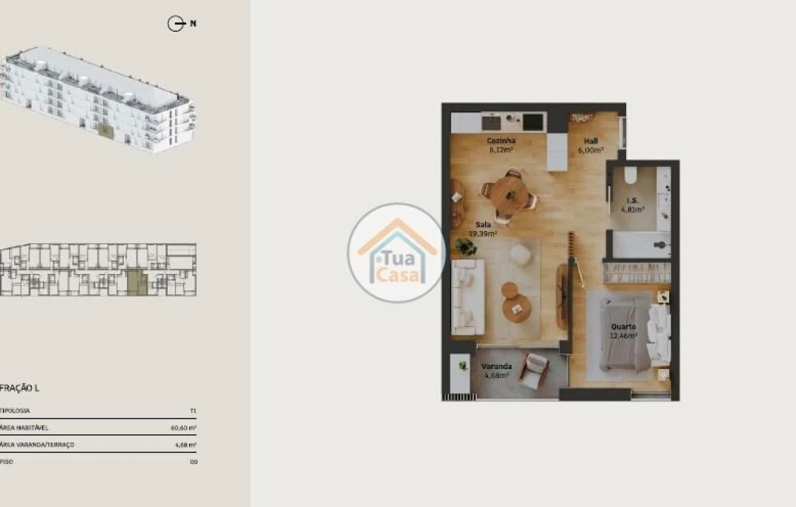 Apartamento T1 para Venda em Requeixo, Nossa Senhora de Fátima e Nariz Foto 20