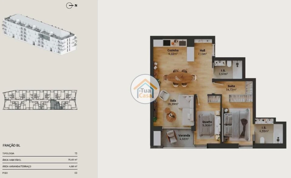 Apartamento T2 para Venda em Requeixo, Nossa Senhora de Fátima e Nariz Foto 20
