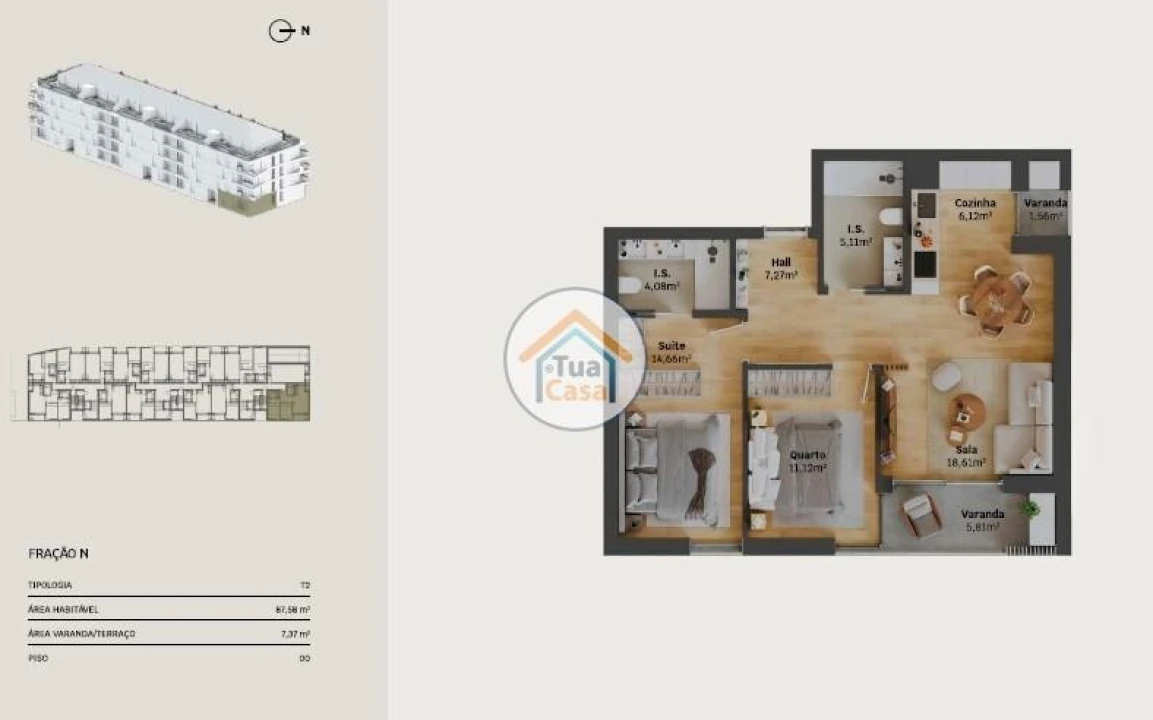 Apartamento T2 para Venda em Requeixo, Nossa Senhora de Fátima e Nariz Foto 20