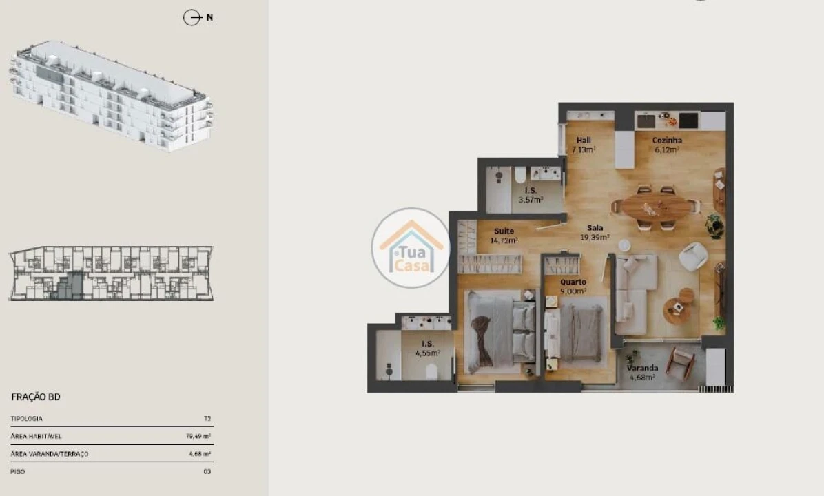 Apartamento T2 para Venda em Requeixo, Nossa Senhora de Fátima e Nariz Foto 20