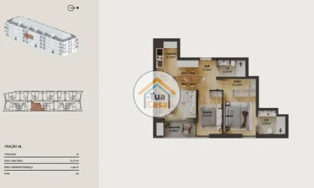 Apartamento T2 para Venda em Requeixo, Nossa Senhora de Fátima e Nariz
