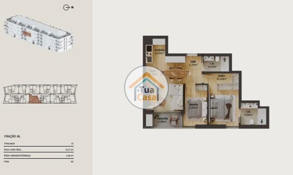 Apartamento T2 para Venda em Requeixo, Nossa Senhora de Fátima e Nariz Foto 20