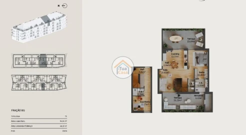 Apartamento T2 para Venda em Requeixo, Nossa Senhora de Fátima e Nariz