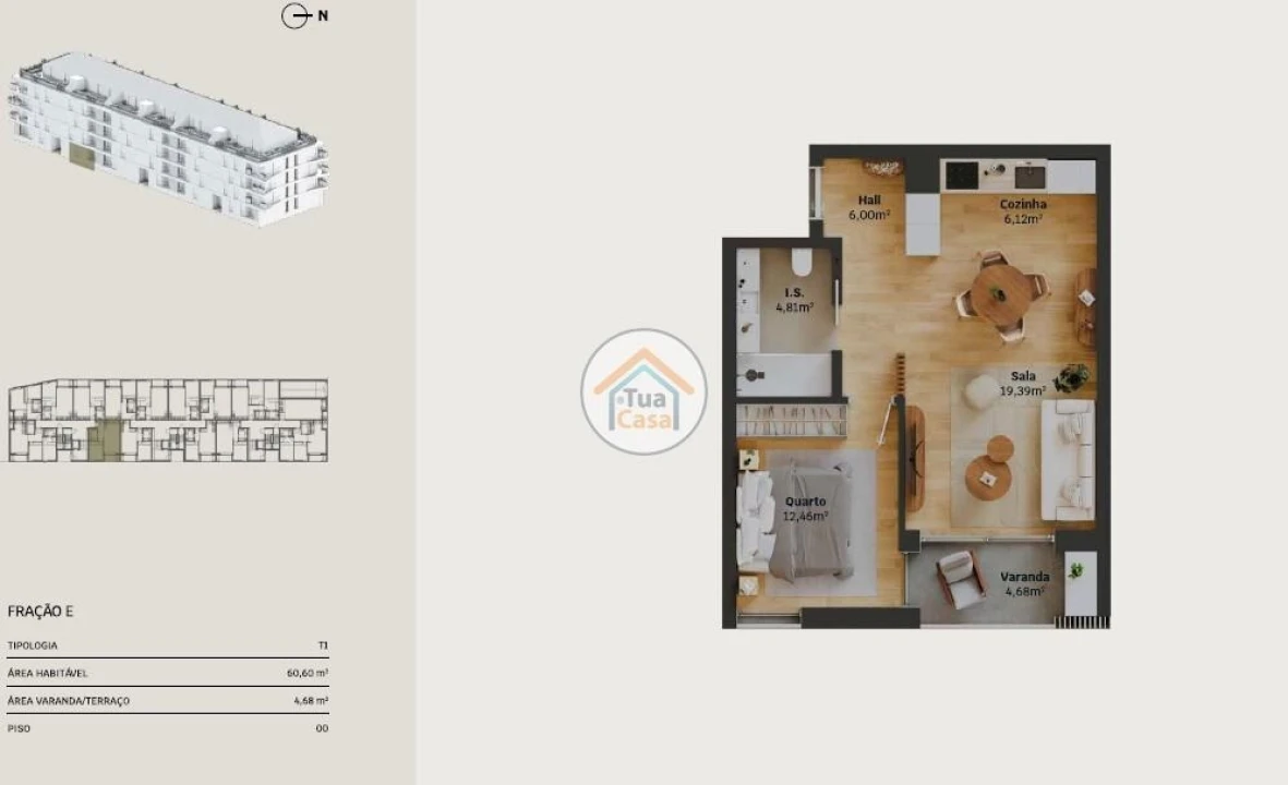 Apartamento T1 para Venda em Requeixo, Nossa Senhora de Fátima e Nariz Foto 20