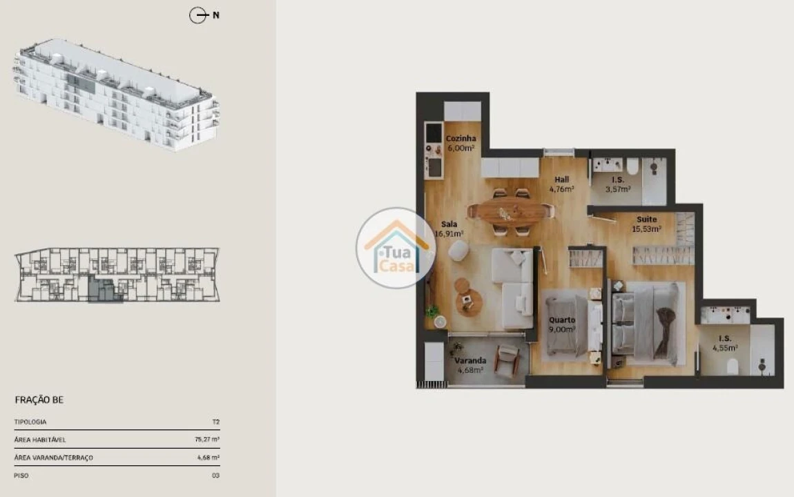 Apartamento T2 para Venda em Requeixo, Nossa Senhora de Fátima e Nariz Foto 20