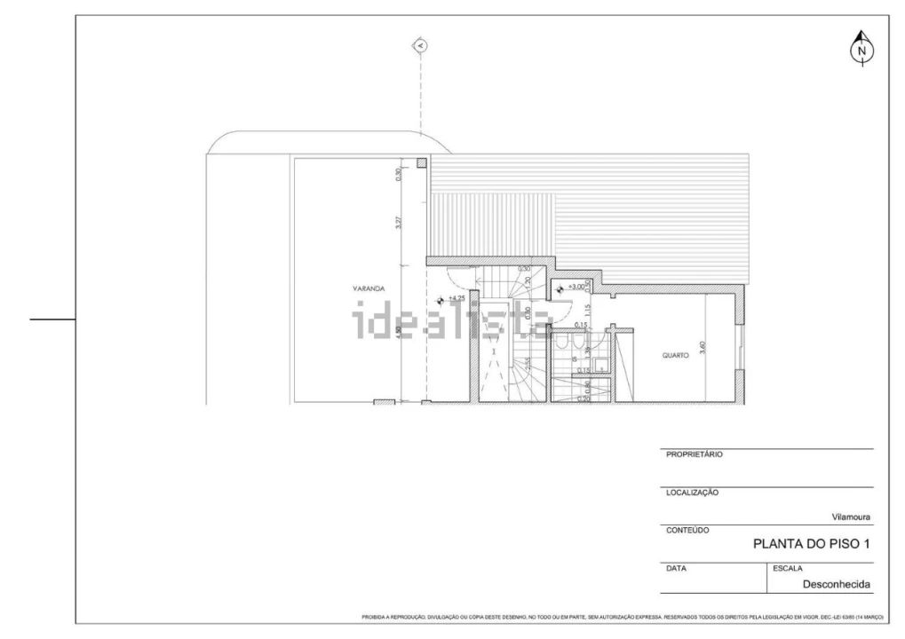 Moradia T3 para Venda em Quarteira Planta 2