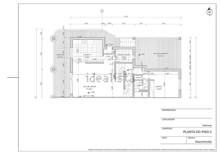 Moradia T3 para Venda em Quarteira Planta 1