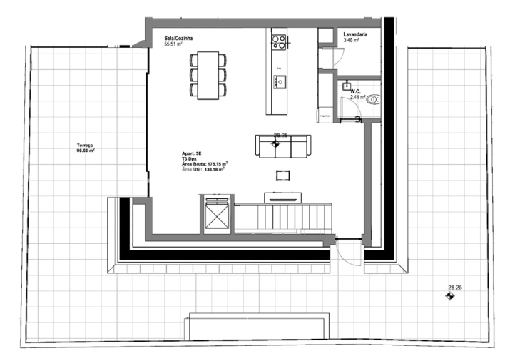 Apartamento T3 para Venda em Glória e Vera Cruz Planta 1