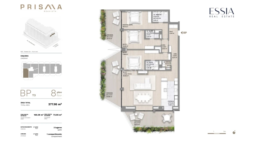 Apartamento T3 para Venda em Lordelo do Ouro e Massarelos Planta 1