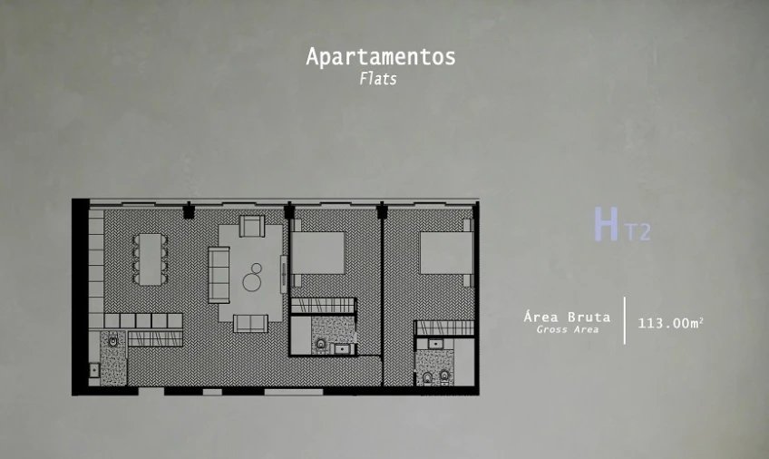 Apartamento T2 para Venda em Cedofeita, Santo Ildefonso, Sé, Miragaia, São Nicolau e Vitória Planta 1