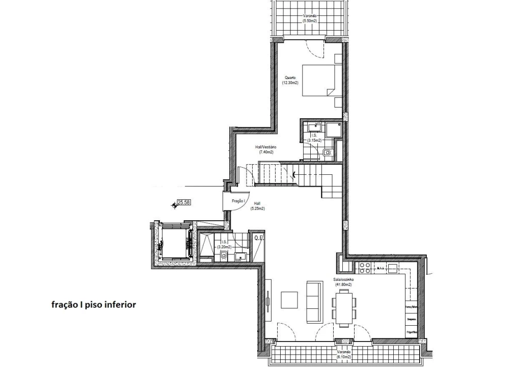 Apartamento T3 para Venda em Glória e Vera Cruz Planta 3
