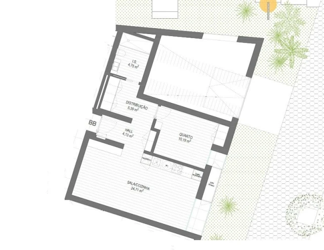 Apartamento T1 para Venda em Santa Joana Planta 1