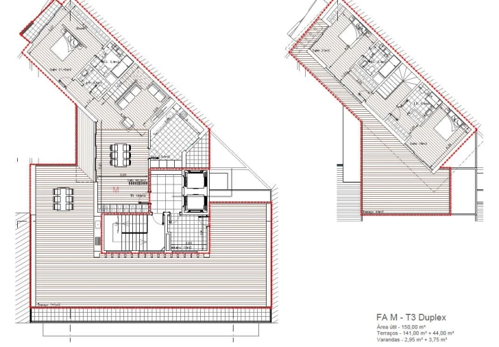 Apartamento T3 para Venda em Glória e Vera Cruz Planta 1