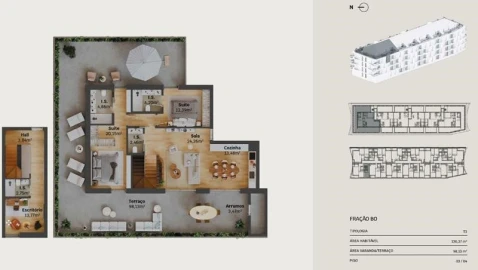 Apartamento T3 para Venda em Glória e Vera Cruz