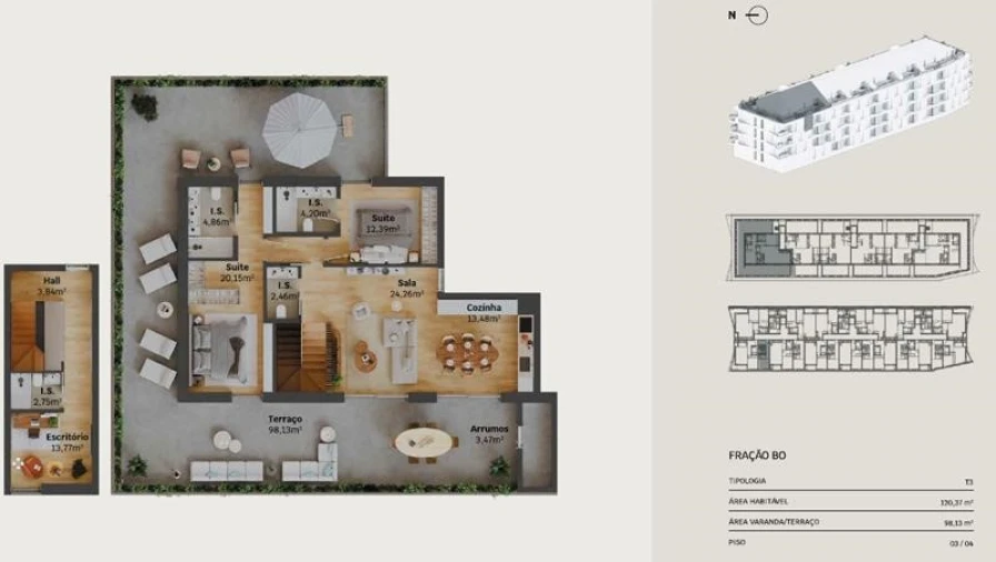 Apartamento T3 para Venda em Glória e Vera Cruz Foto 15