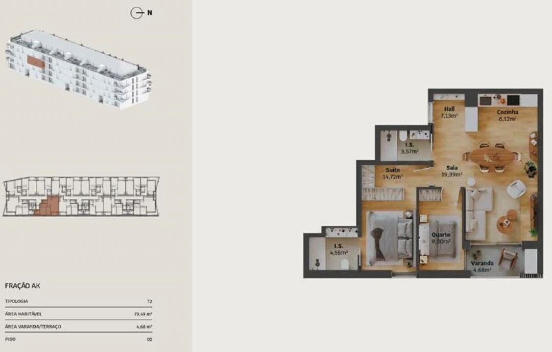 Apartamento T2 para Venda em Glória e Vera Cruz Foto 15
