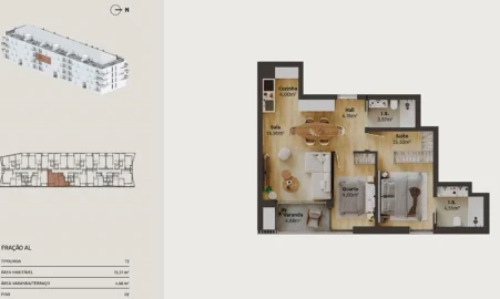 Apartamento T2 para Venda em Glória e Vera Cruz