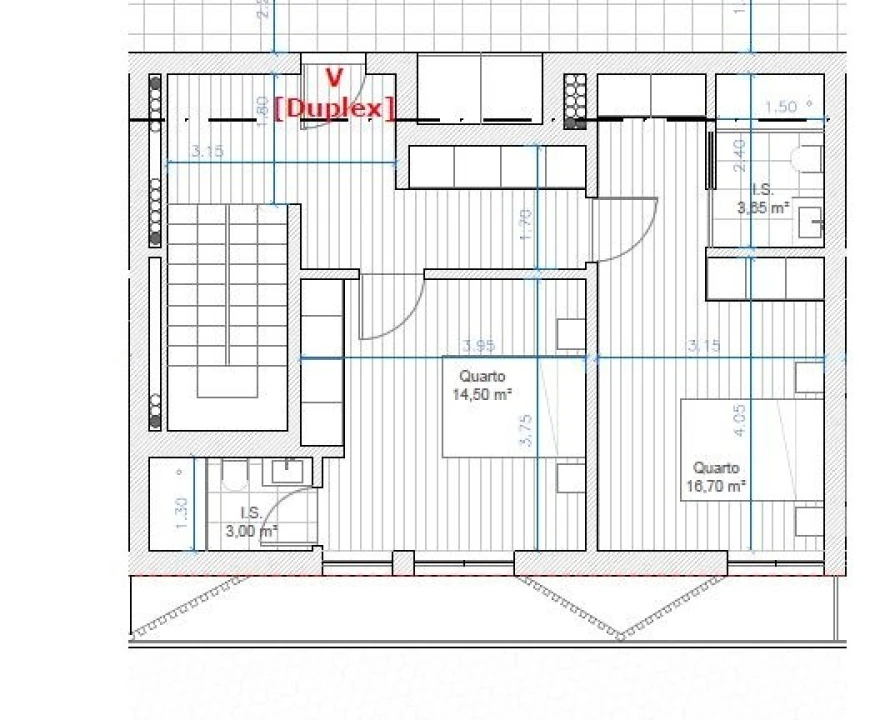 Apartamento T4 para Venda em Glória e Vera Cruz Planta 2