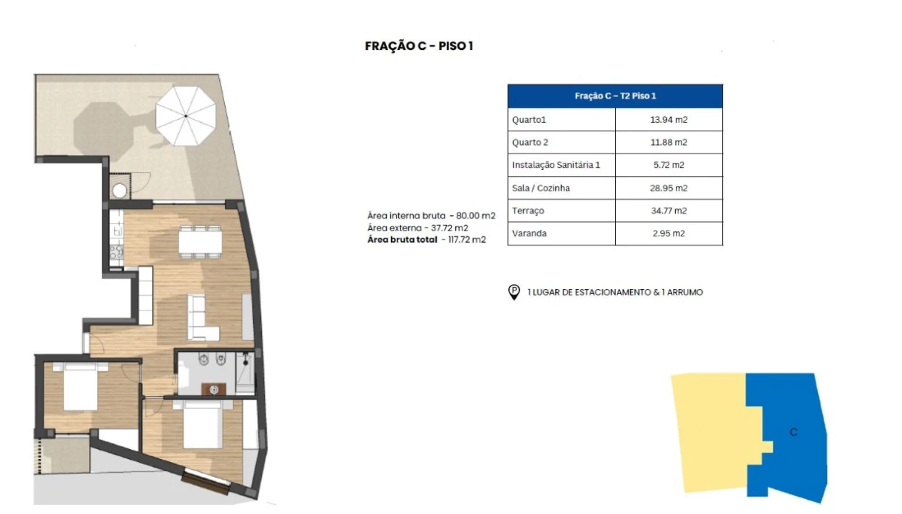 Apartamento T2 para Venda em Glória e Vera Cruz Foto 7