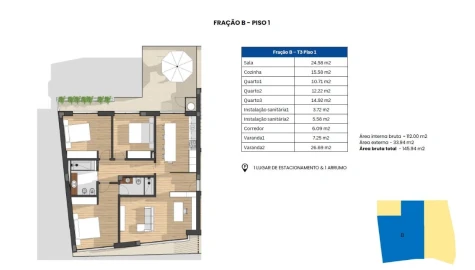 Apartamento T3 para Venda em Glória e Vera Cruz