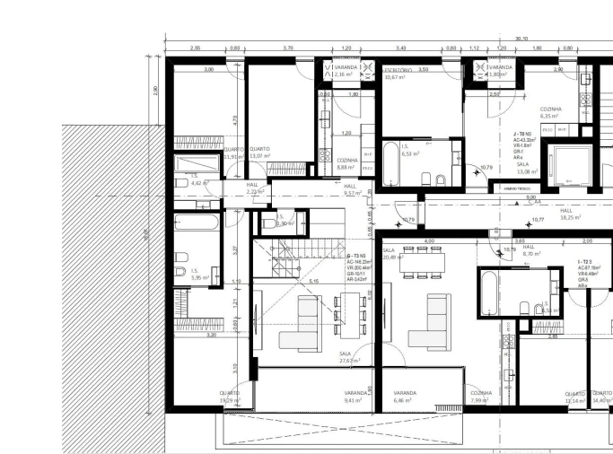 Apartamento T3 para Venda em Gafanha da Boa Hora Planta 1