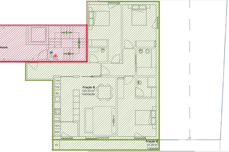 Apartamento T3 para Venda em Albergaria-A-Velha e Valmaior Planta 1