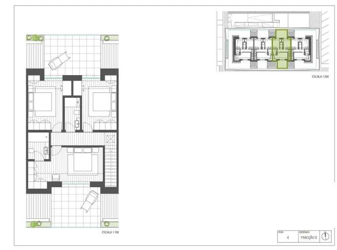 Apartamento T3 para Venda em Glória e Vera Cruz Planta 2