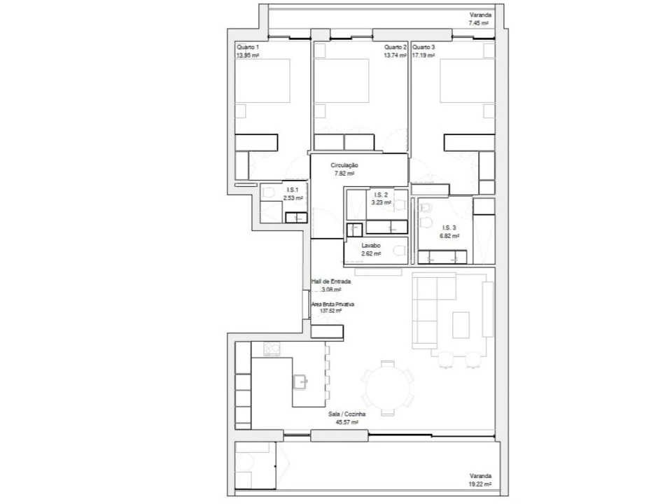 Apartamento T3 para Venda em Glória e Vera Cruz Foto 10