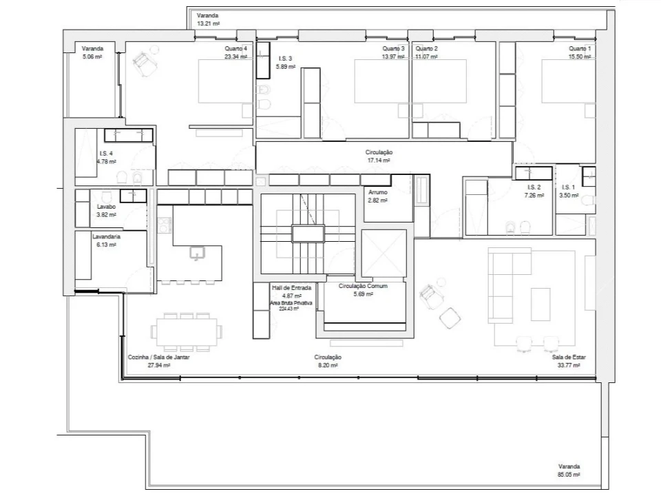 Apartamento T4 para Venda em Glória e Vera Cruz Foto 17