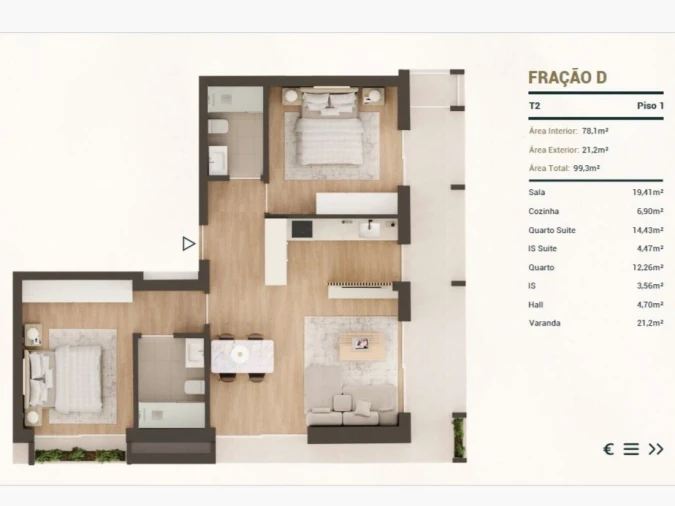 Apartamento T2 para Venda em Gafanha da Nazaré Foto 24