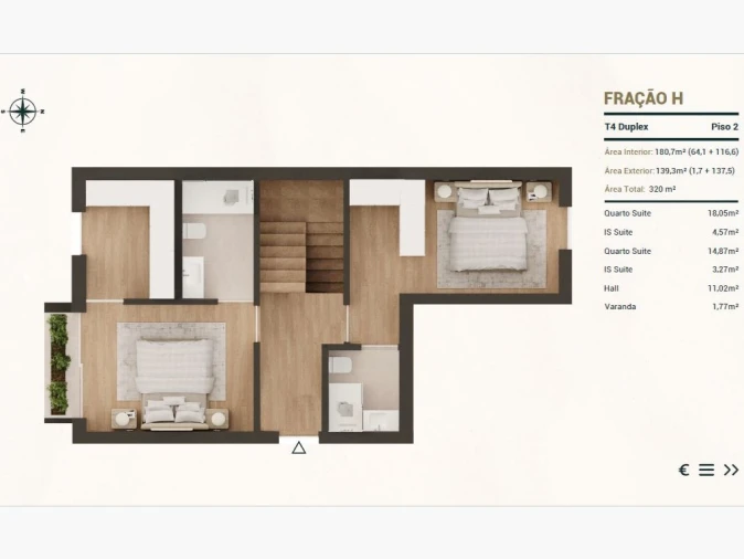 Apartamento T4 para Venda em Gafanha da Nazaré Planta 2