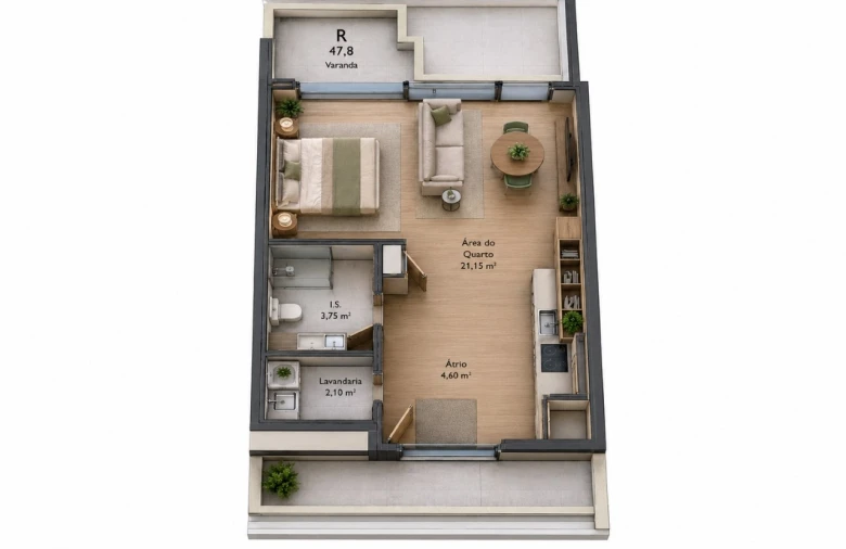 Apartamento para Venda em São Mamede de Infesta e Senhora da Hora Planta 1