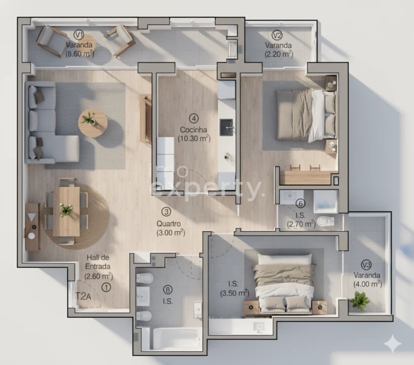 Apartamento T2 para Venda em Tavarede Foto 1