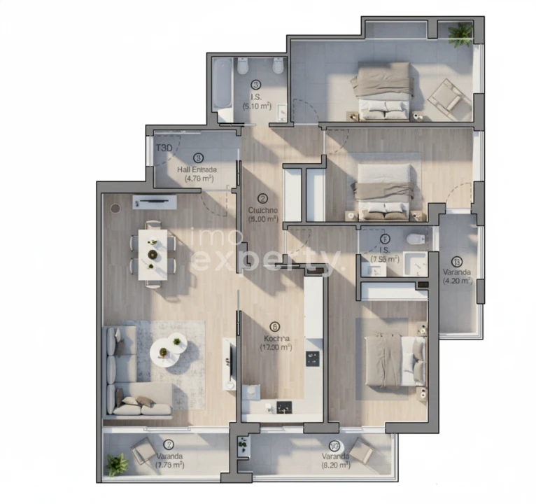 Apartamento T3 para Venda em Tavarede Foto 1