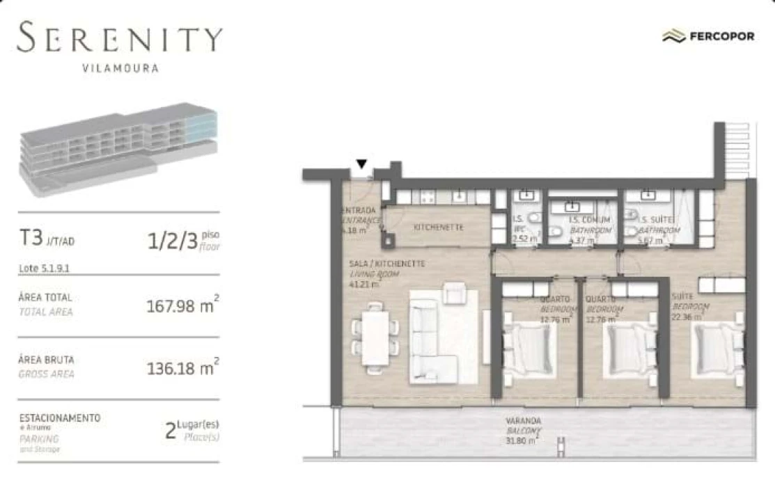 Apartamento T3 para Venda em Quarteira Foto 26